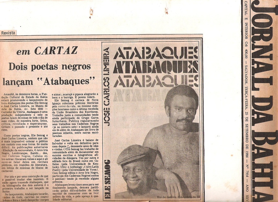 Divulgação 'Atabaques' Jornal da Bahia
